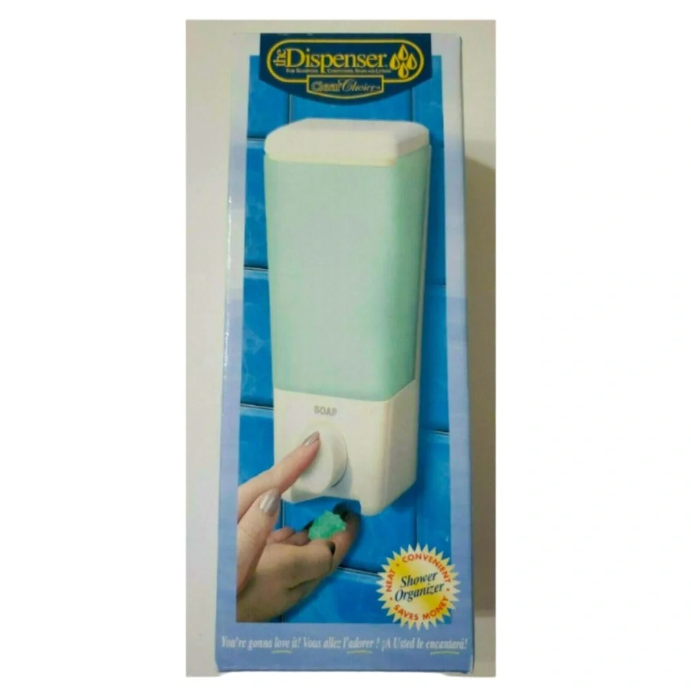 Better Living Dispenser Clear/White Choice, 1 Chamber, Soap or Shampoo. 72150